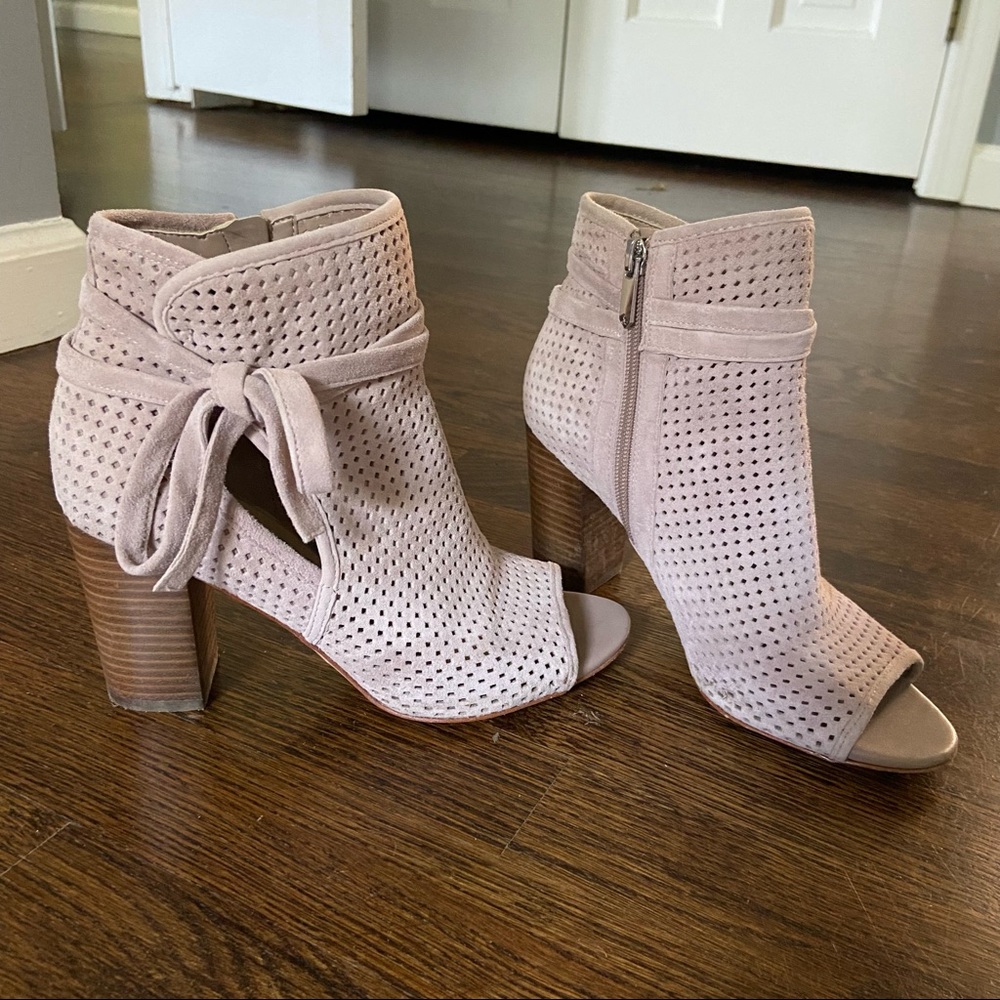 Sam Edelman perforated open toe bootie “Ellery”